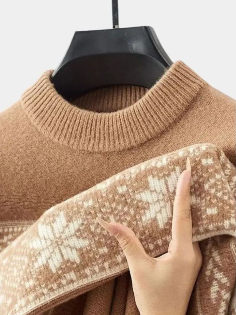 100% Wełniany Sweter Pullover Fair Isle