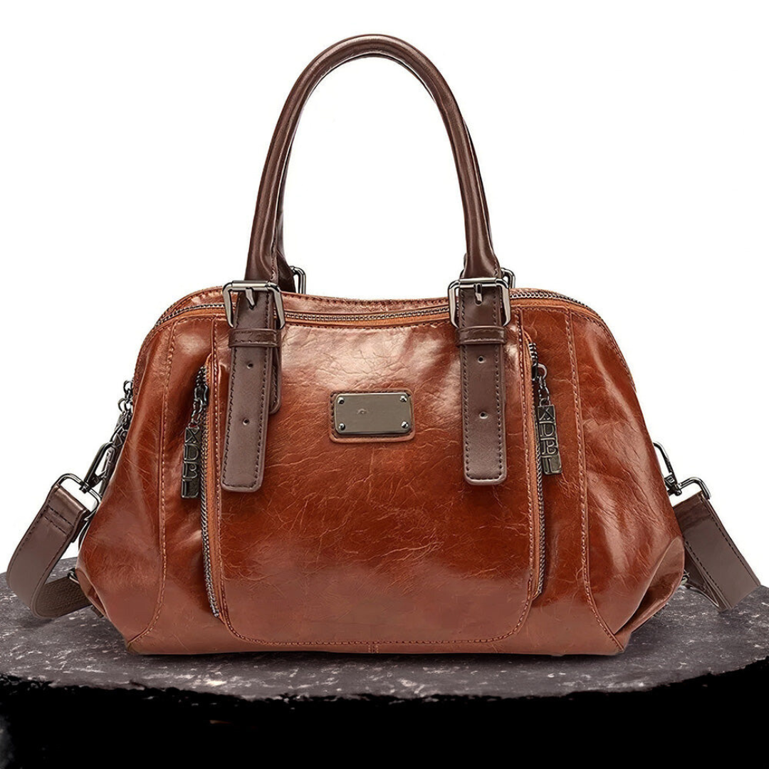 Silke | Timeless Luxury Handbag with a Bold Accent