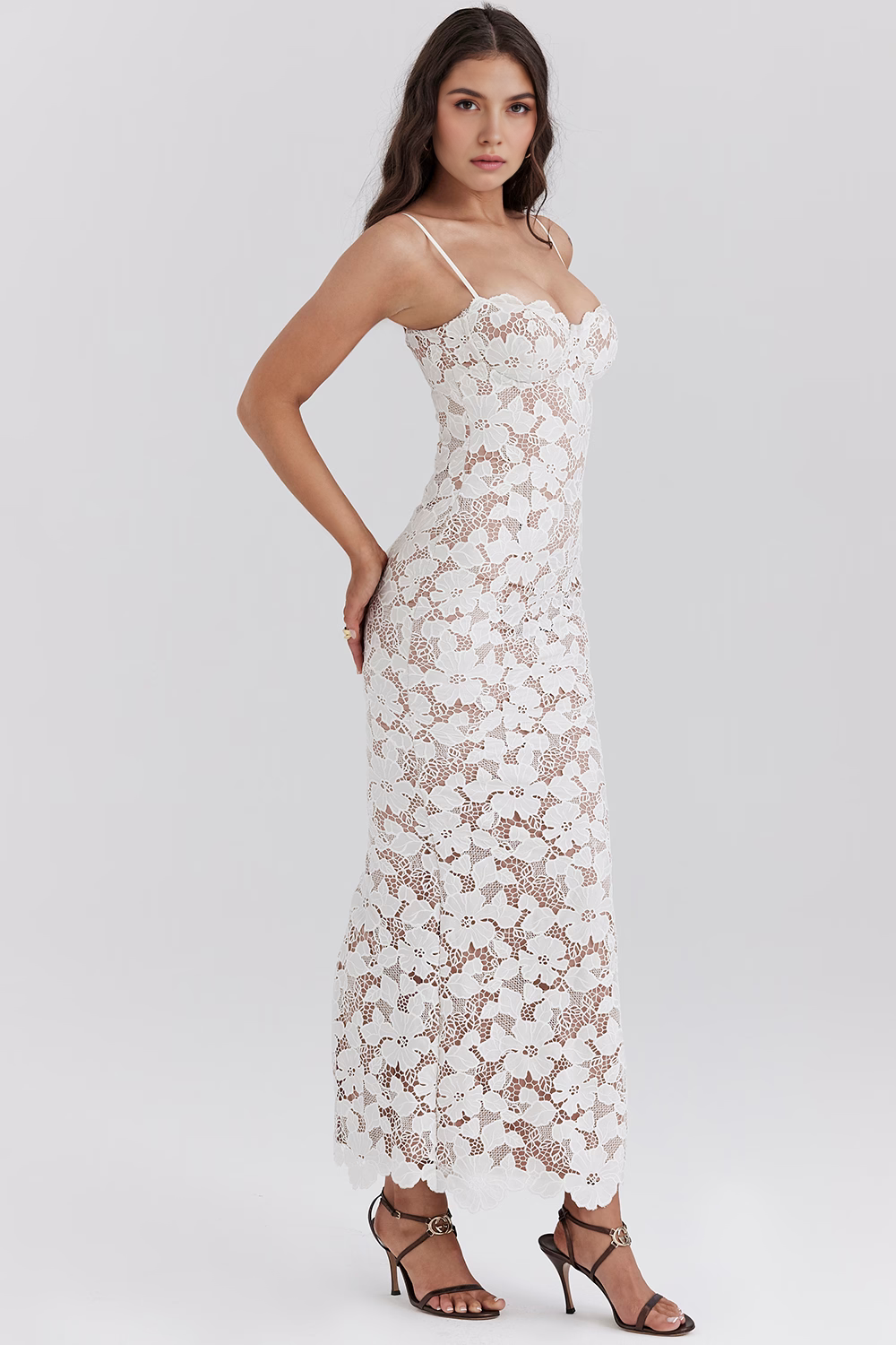 EVANGELINE - Haftowana Sukienka Maxi