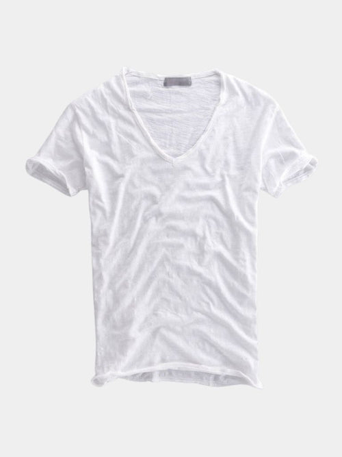 Classic Linen V Neck T-Shirt