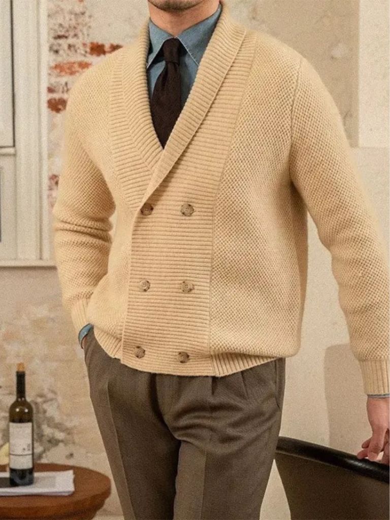 Elegancki Brytyjski Sweter Kardigan
