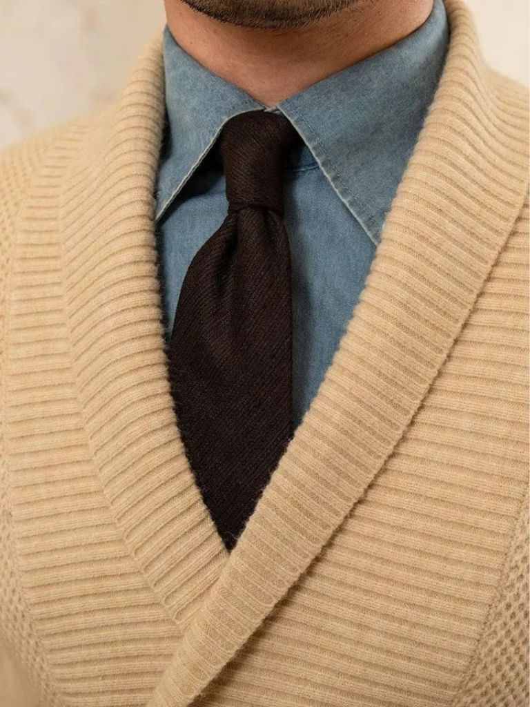 Elegancki Brytyjski Sweter Kardigan