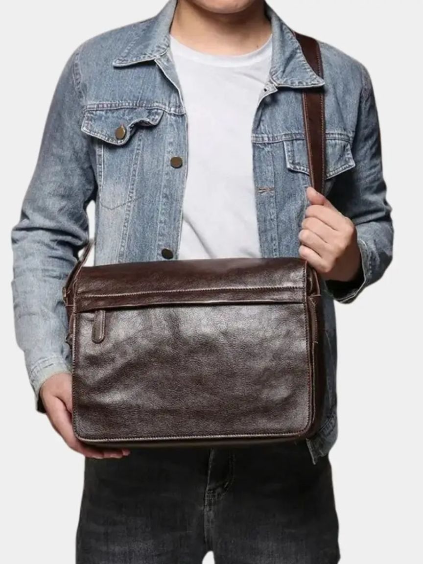 Klasyczna Skórzana Torba Messenger