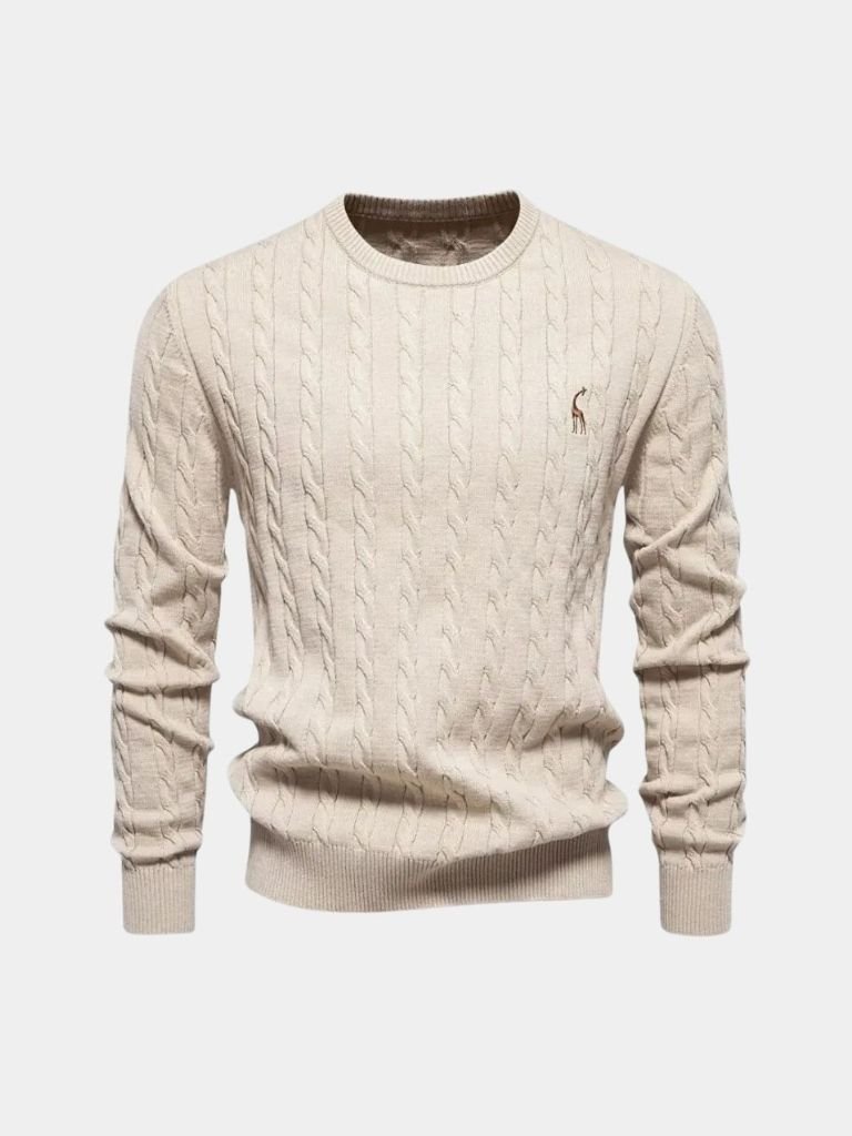 Cotton Sweater with Round Neck