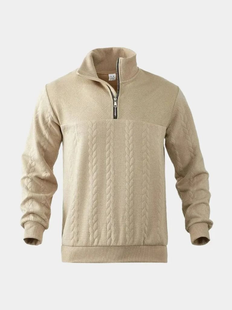 Esencjonalny Pulower Henley z Ćwierć Zippem