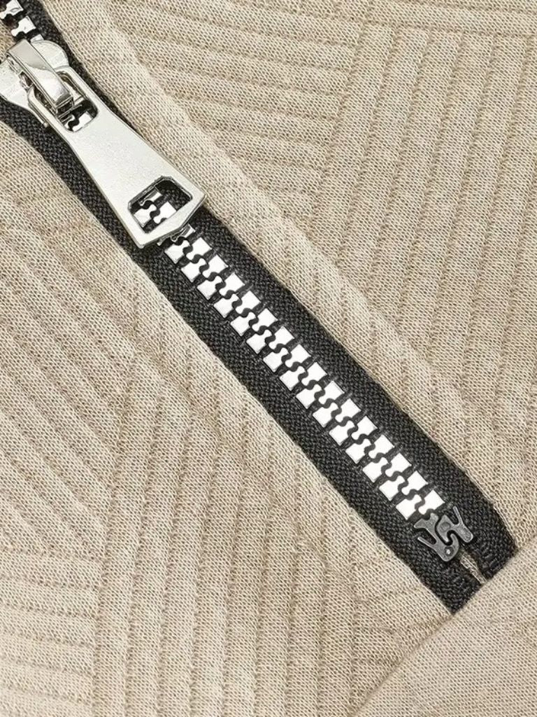 Esencjonalny Pulower Henley z Ćwierć Zippem