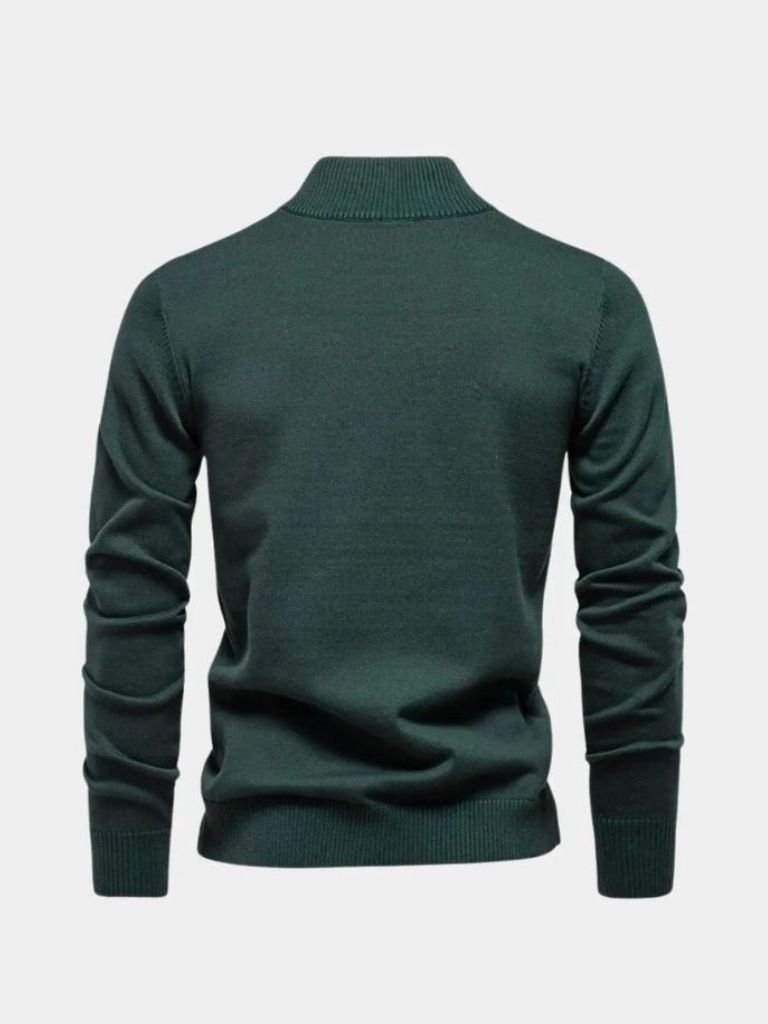 Podstawowy Sweter z Kwartalnym Zamkiem