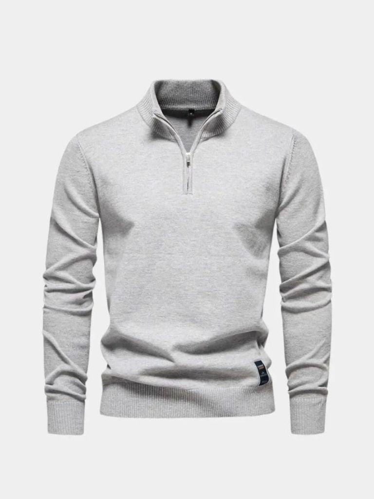 Basic Sweater with Quarter Zip