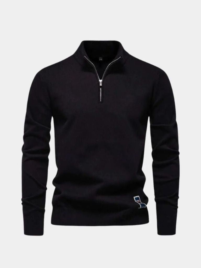 Basic Sweater with Quarter Zip