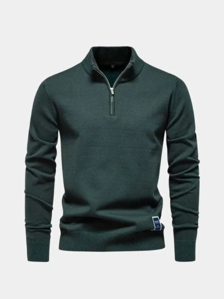 Basic Sweater with Quarter Zip