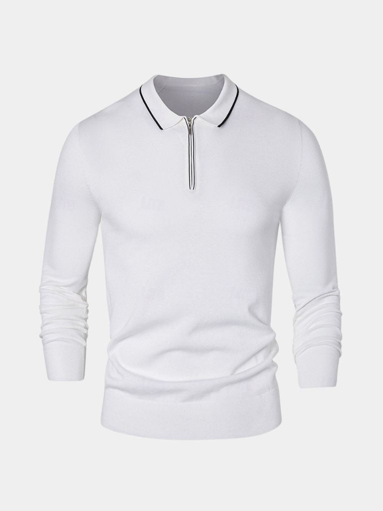 Polo Elite w kolorze kości słoniowej z długim rękawem