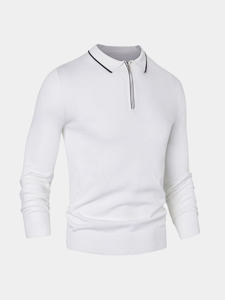 Polo Elite w kolorze kości słoniowej z długim rękawem