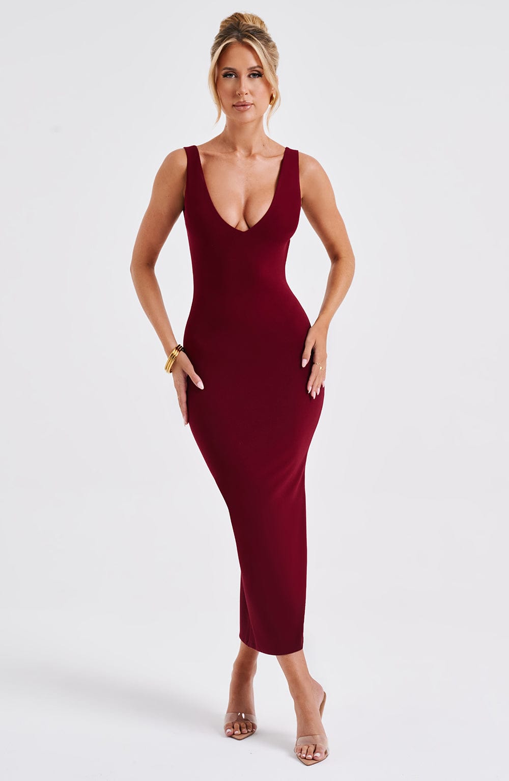 Sukienka Lucinda Midi - Bordeaux