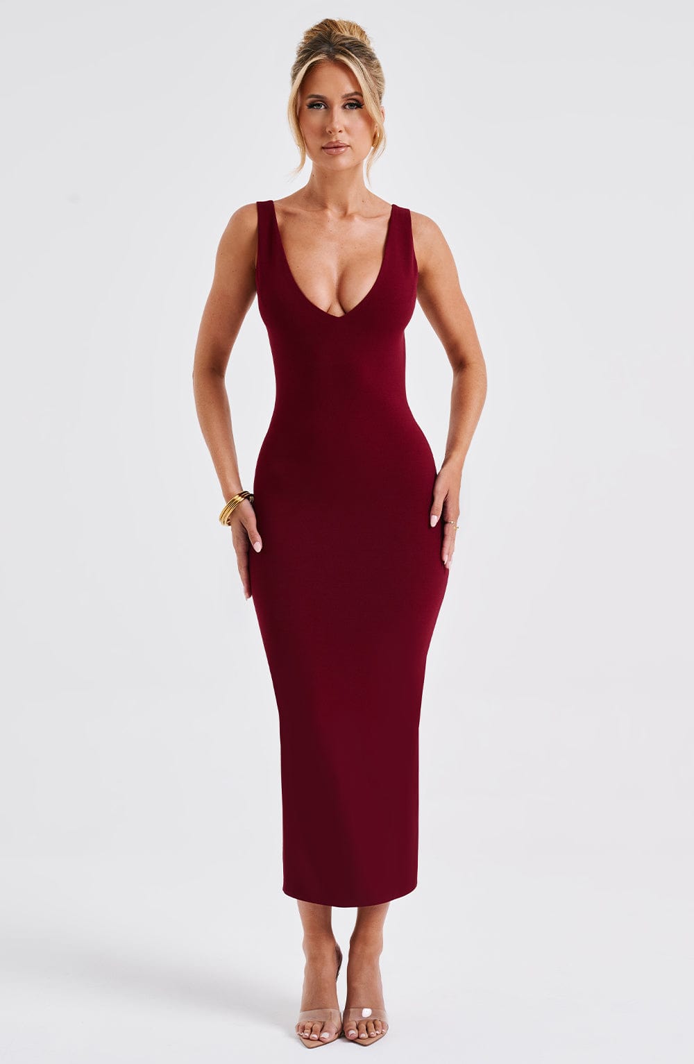 Sukienka Lucinda Midi - Bordeaux