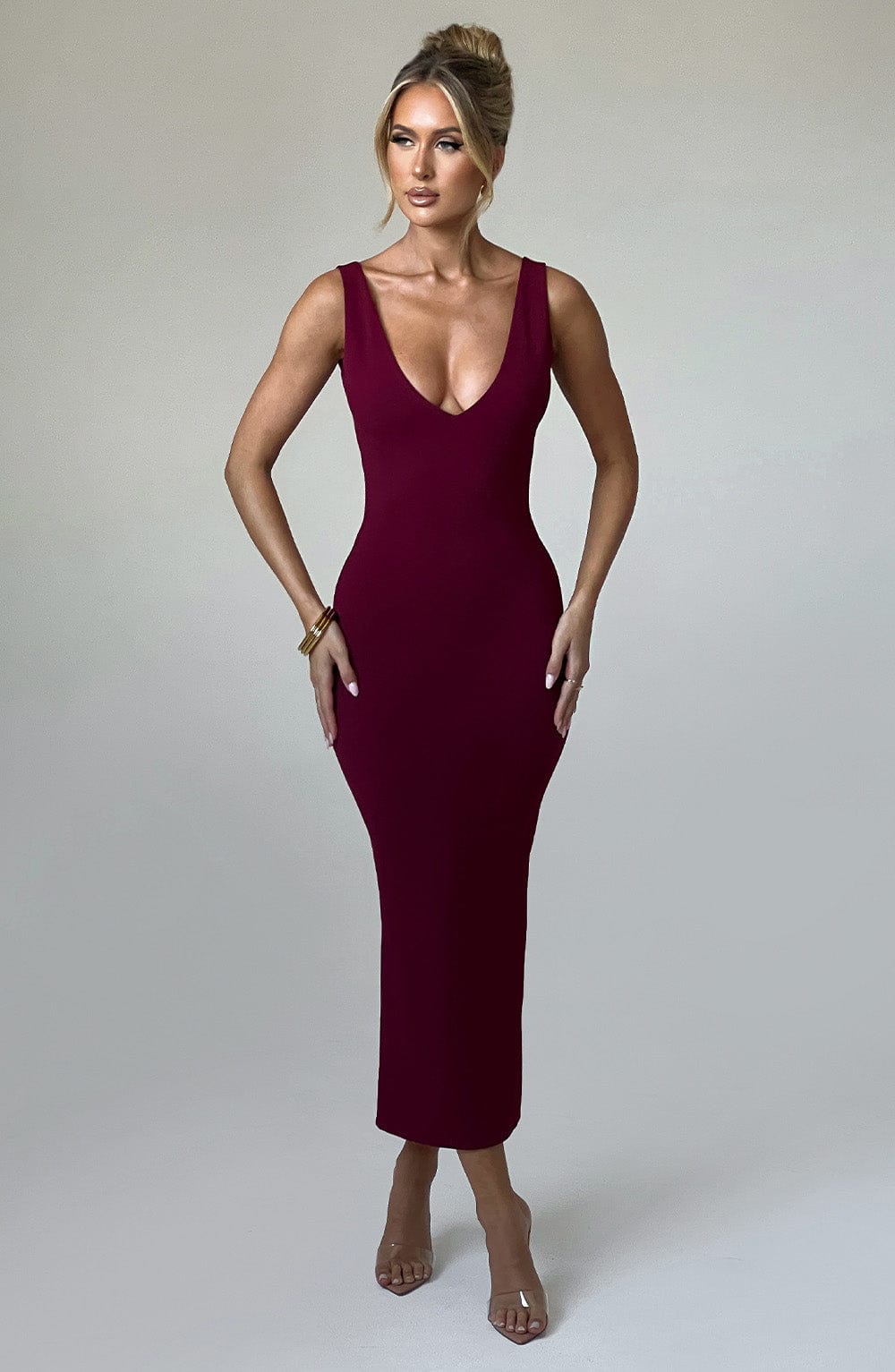 Sukienka Lucinda Midi - Bordeaux