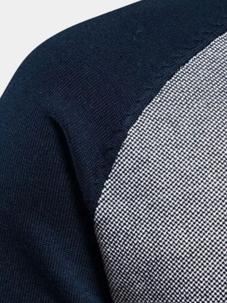 Sweter Kardigan z Zapięciem i Stojącym Kołnierzem