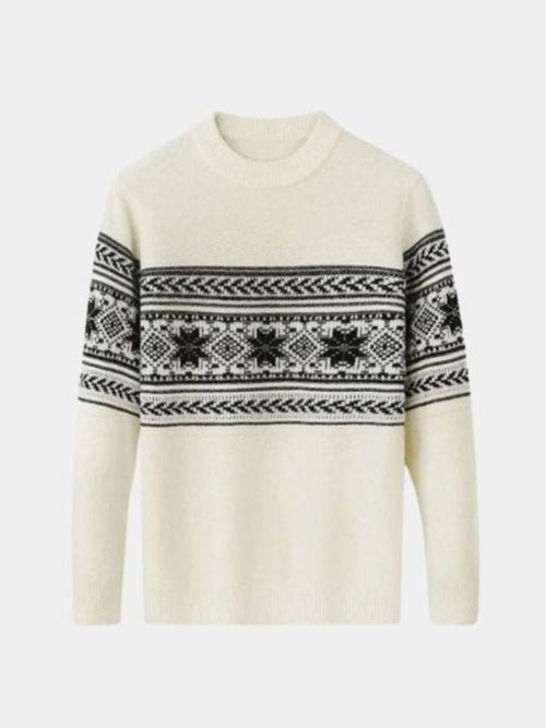 100% Wełniany Sweter Pullover Fair Isle