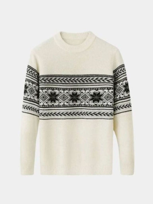 100% Wełniany Sweter Pullover Fair Isle