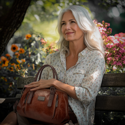 Silke | Timeless Luxury Handbag with a Bold Accent