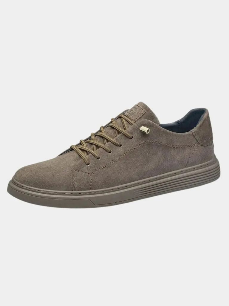 Brązowe Zamszowe Buty Skórzane