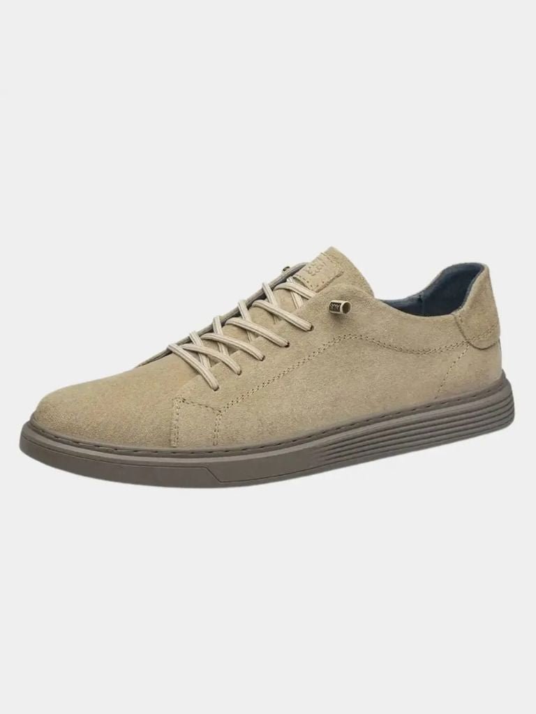 Brązowe Zamszowe Buty Skórzane
