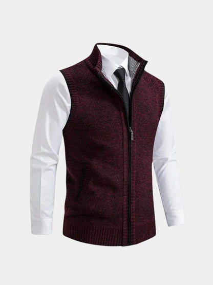 Elegancka kamizelka z pełnym zamkiem błyskawicznym