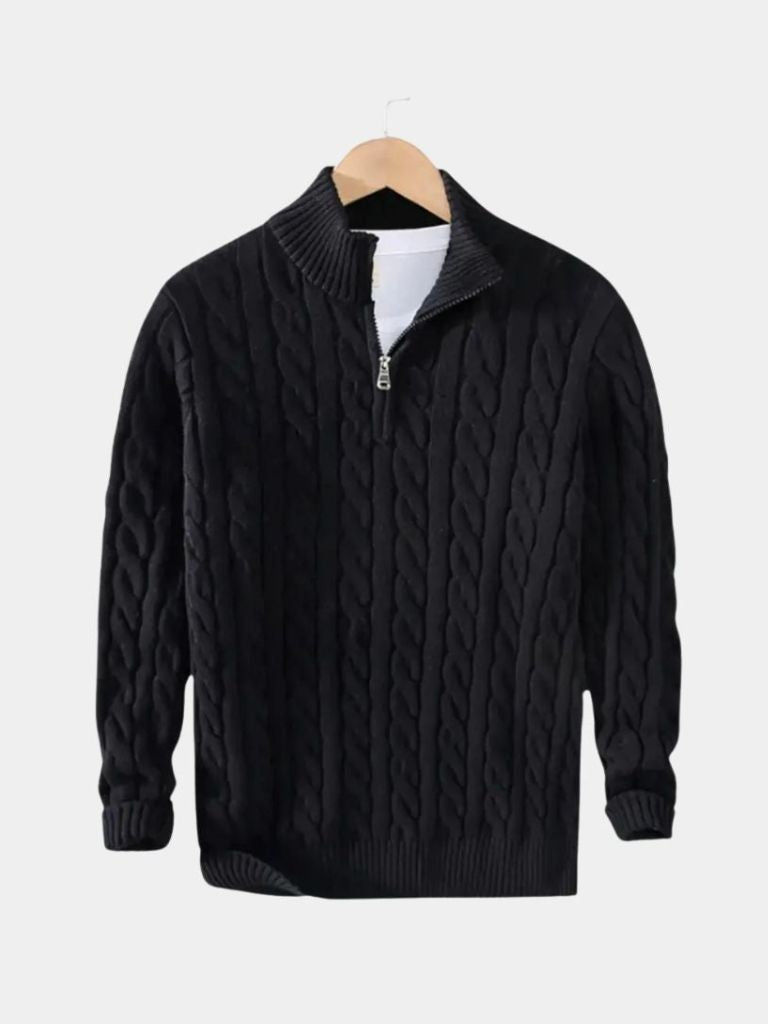 Podstawowy Sweter z Pół-Zipem