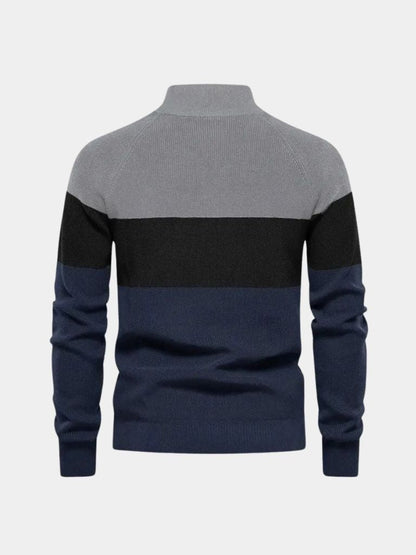 Sweter na zamek z dzianiny