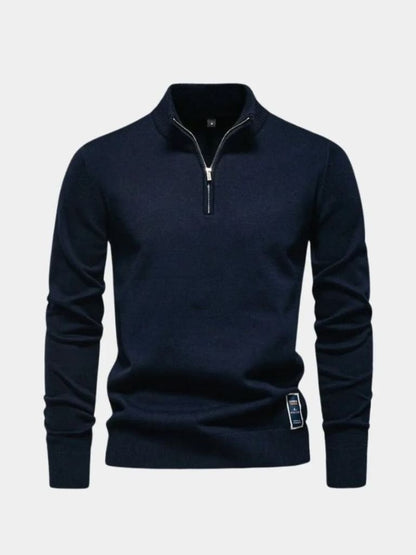 Basic Sweater with Quarter Zip