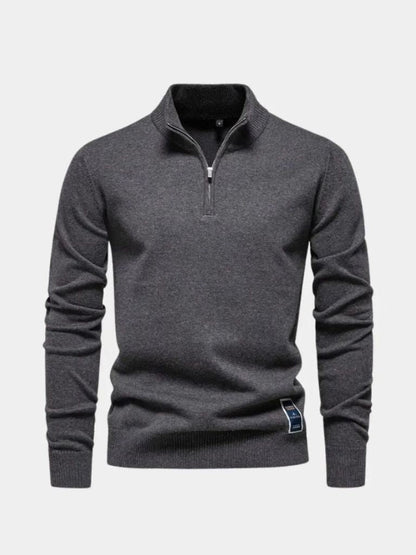 Basic Sweater with Quarter Zip