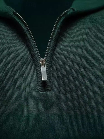 Basic Sweater with Quarter Zip