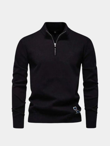 Basic Sweater with Quarter Zip