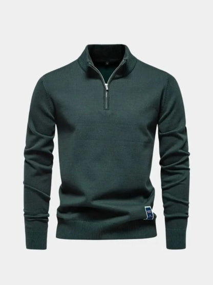 Basic Sweater with Quarter Zip