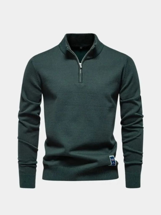 Basic Sweater with Quarter Zip