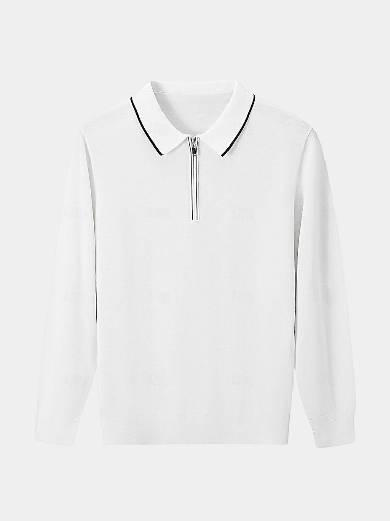 Polo Elite w kolorze kości słoniowej z długim rękawem