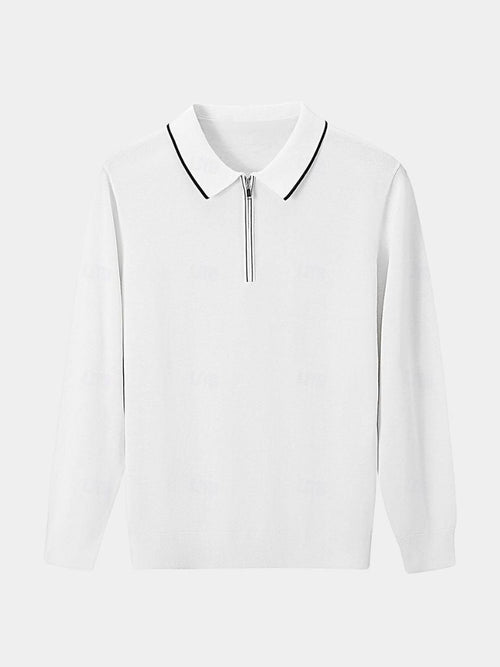 Polo Elite w kolorze kości słoniowej z długim rękawem