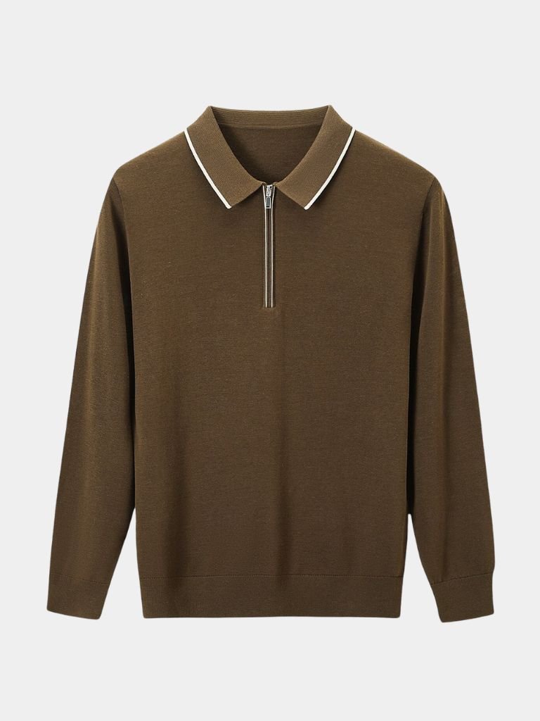 Polo Elite w kolorze kości słoniowej z długim rękawem