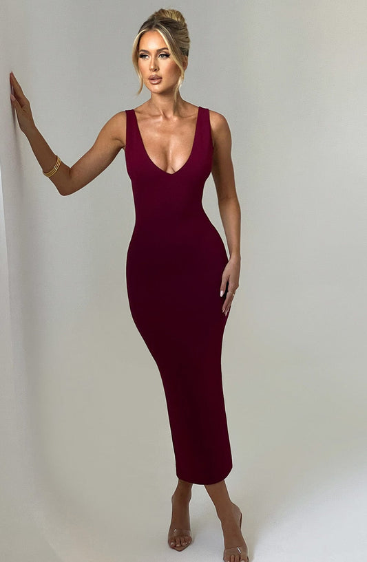 Sukienka Lucinda Midi - Bordeaux