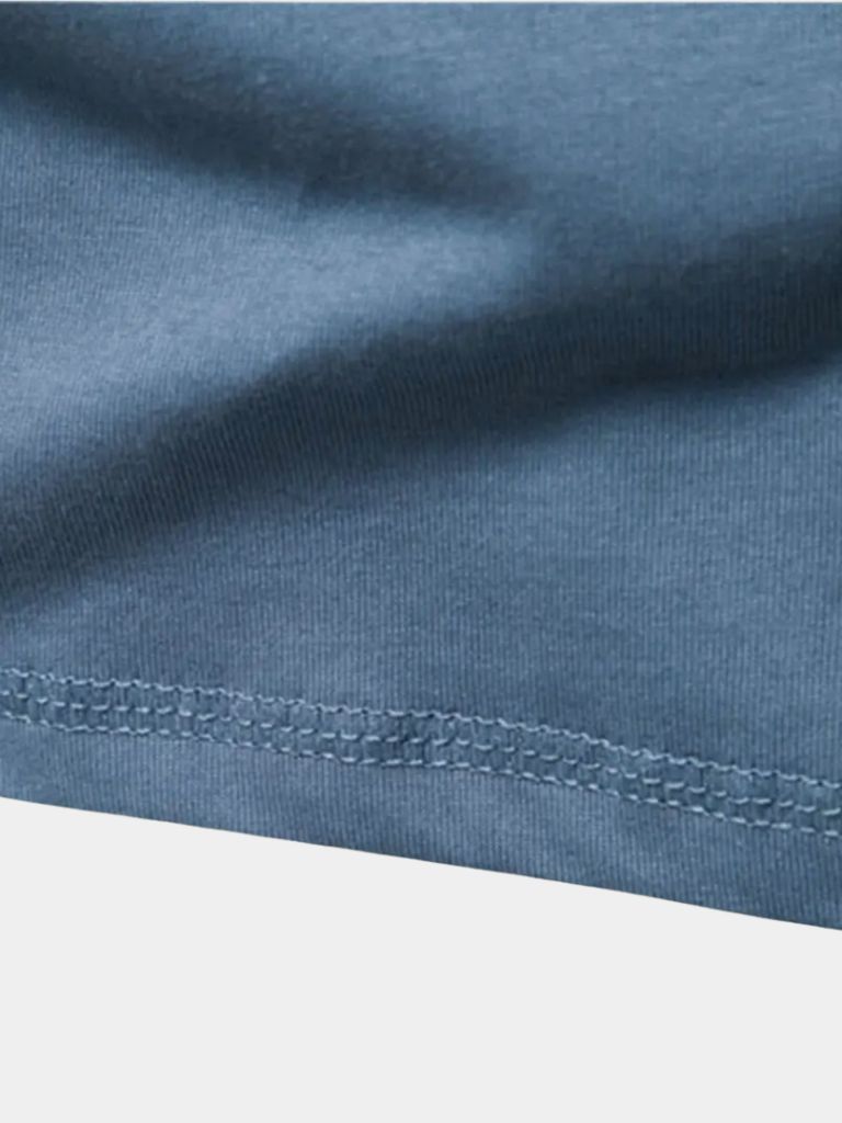 Minimalistyczna Koszulka z Długim Rękawem i Dekoltem Henley