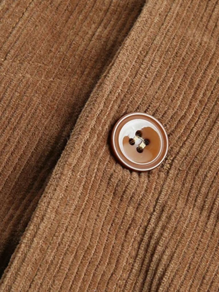 Minimalistyczna Vintage Kurtka z Sztruksu