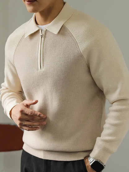 Sweter Raglan z Ćwierć Zamkiem