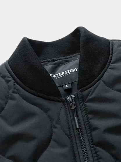 Padded Bomber Jacket with Sherpa Sleeves