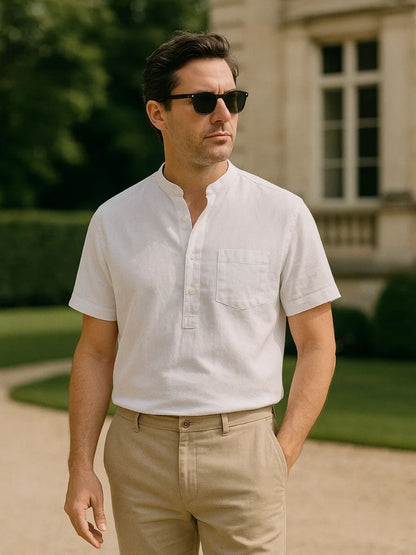 Wellspring White Linen T-Shirt